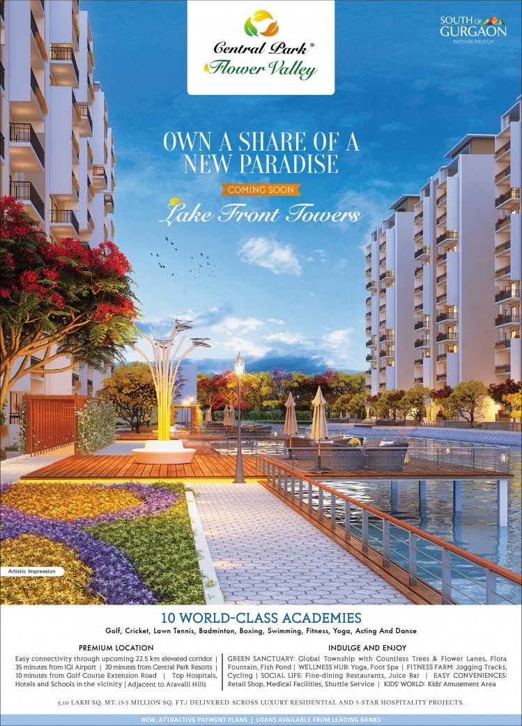 Central Park Lake Front Towers with 10 World Class Academies